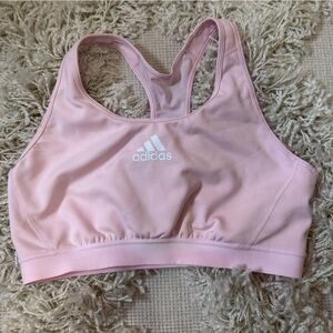 3/$30 FLASH SALE - adidas Light Pink Racerback Sports Bra with White Logo